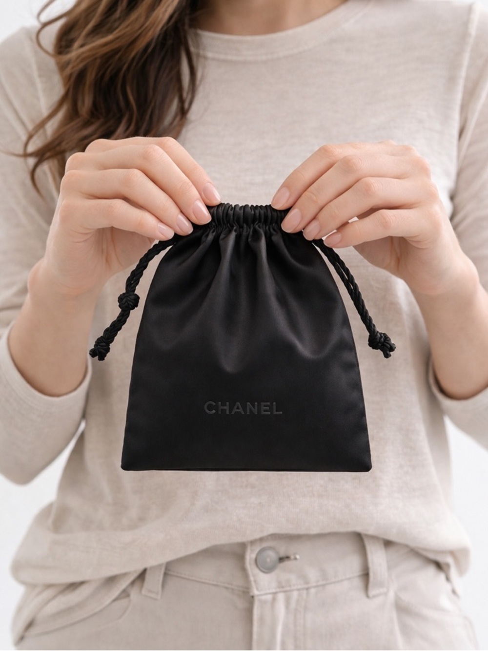 Chanel Luxury Black Jewelry Dust Bag